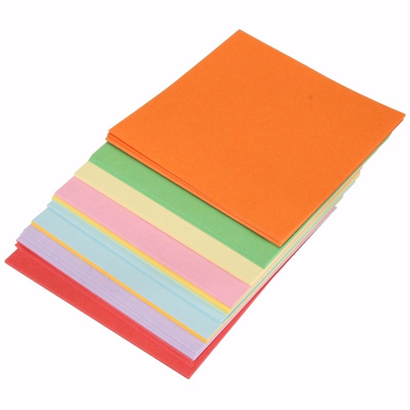 200/520 ark 10 farver blandet origami papir dobbeltsidet farvet håndværk firkantet assorteret diy foldet papercraft værktøj multi størrelse