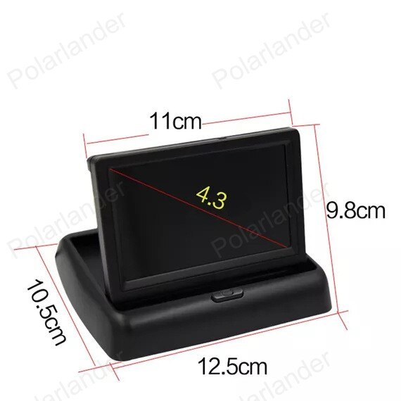 Achteruitrijcamera 12V met Parkeerhulp - 4.3 inch HD Ready - 5 meter