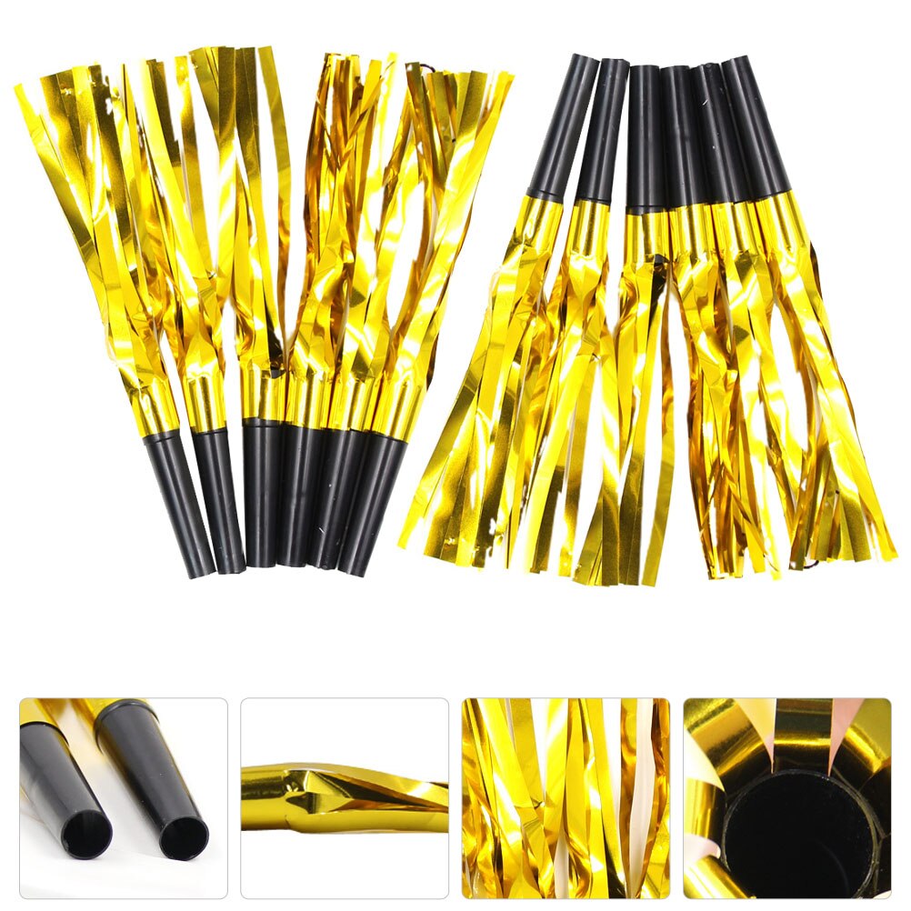 24Pcs Party Fluitjes Kwastje Juichen Blowout Fluitjes Cheerleader Props