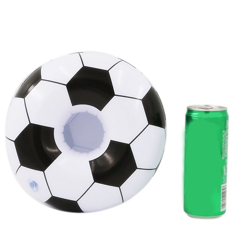 1 pieza de posavasos inflables de fútbol para piscina flotador posavasos de copa de bebida de cola para piscina de playa