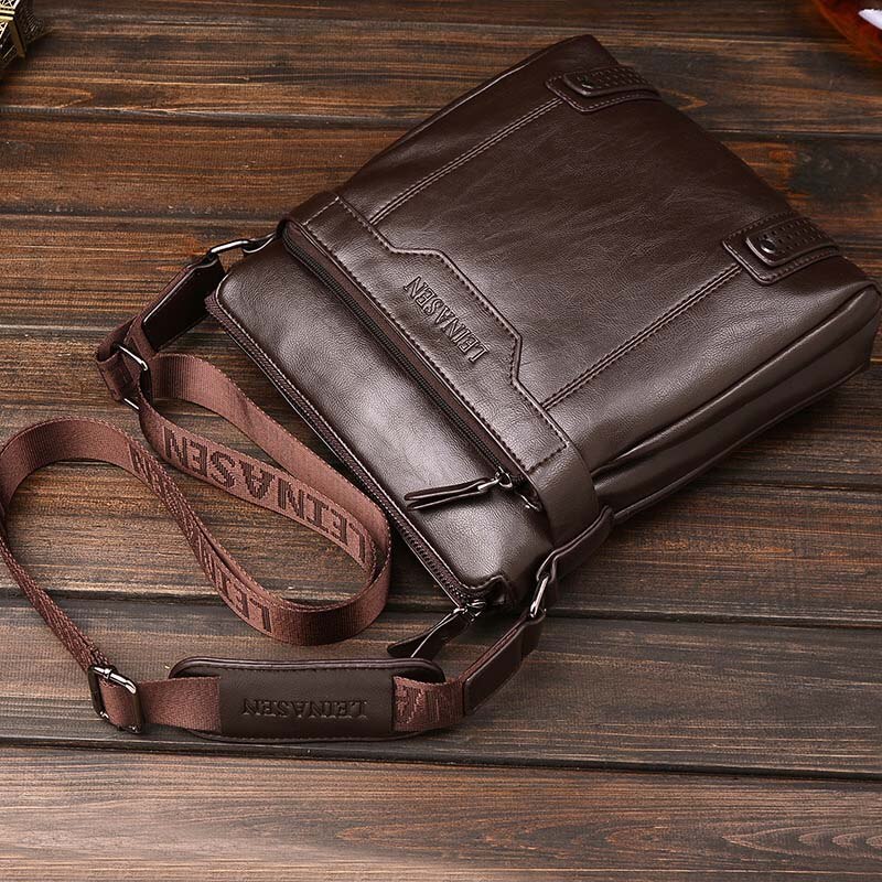 Kreuz Körper Hand Crossbody Schulter Für Männliche Umhängetasche Männer Handtaschen Und Geldbörsen Set Dokument Sac EIN Haupt Bolsas Bolsas satchel: Dark Brown