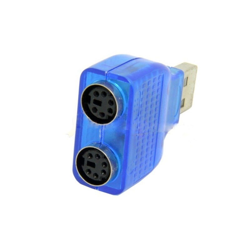 Blauw Usb Male Naar PS2 Vrouwelijke Kabel Adapter Converter Gebruik Voor Toetsenbord Muis MAL999