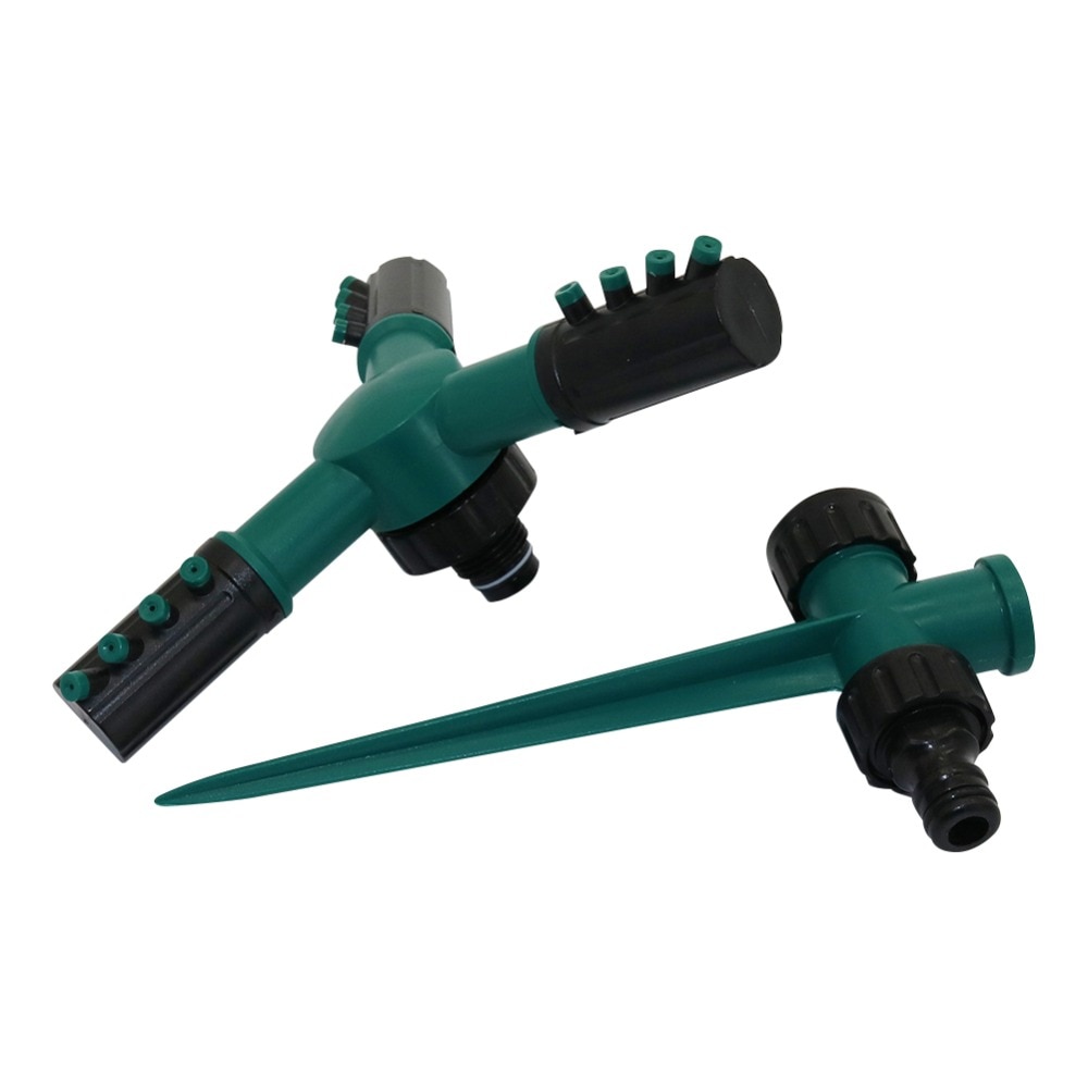 3-head 360 Angles Rotating Sprinkler With Support rod Garden Lawn Automatic Irrigation Watering Systems sprinkler 1 Pc