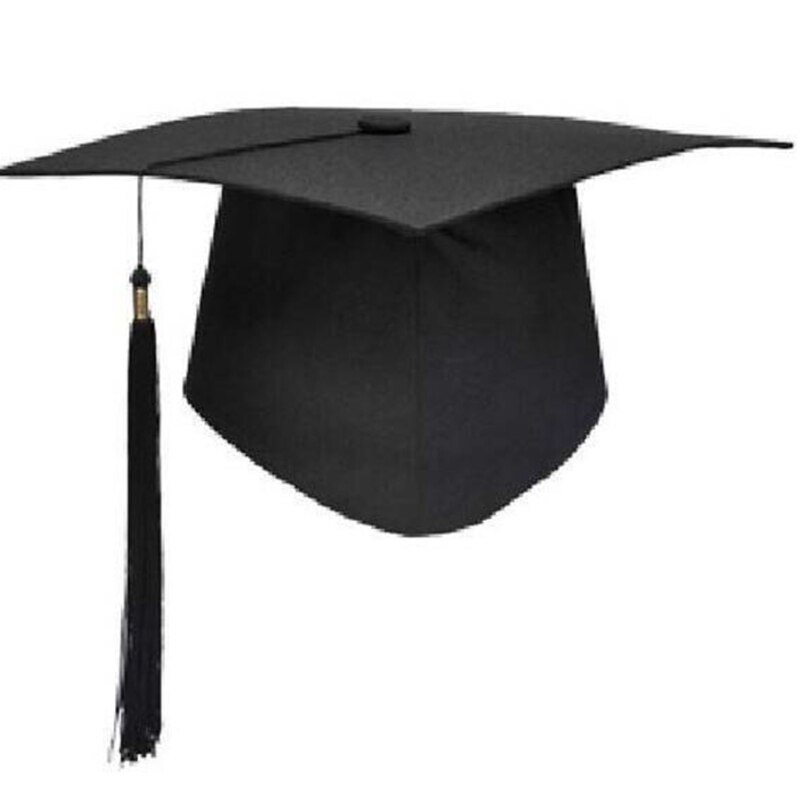 770B Stof Matte Afstuderen Hoed Voor Afgestudeerde Party Gefeliciteerd W/Kwastje Unisex: A