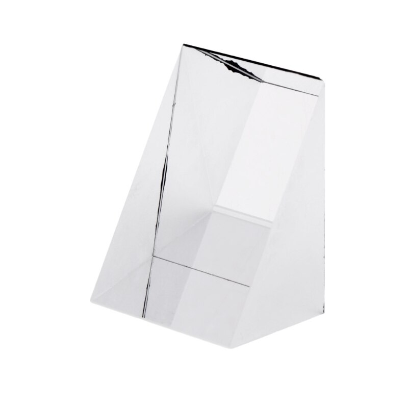 2 sztuk 60 ° K9 szkło optyczne kątowe trójkątne soczewki wewnętrzne pryzmatyczne