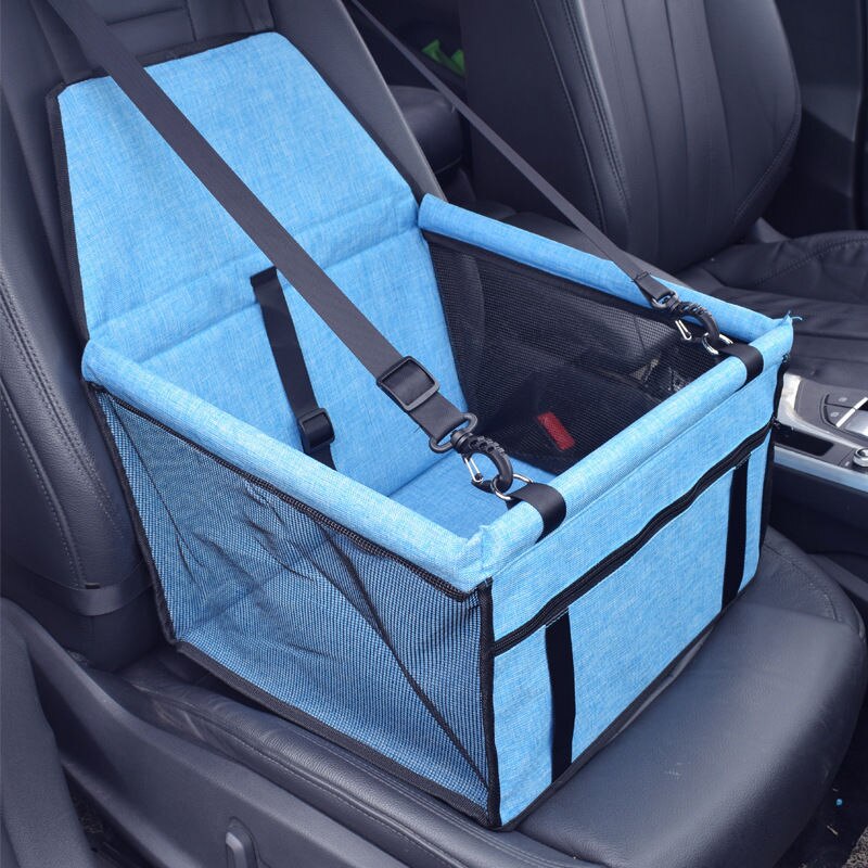 Pet Carriers Dog Car Seat Cover Carrying for Dogs Cats Mat Blanket Rear Back Hammock Protector transportin Folding Blanket: B-Blue
