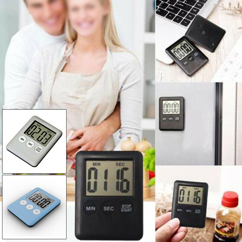 High Precise Digital Timer Mini LCD Digital Display Kitchen Time Alarm Magnet Clock Sleep Stopwatch Clock