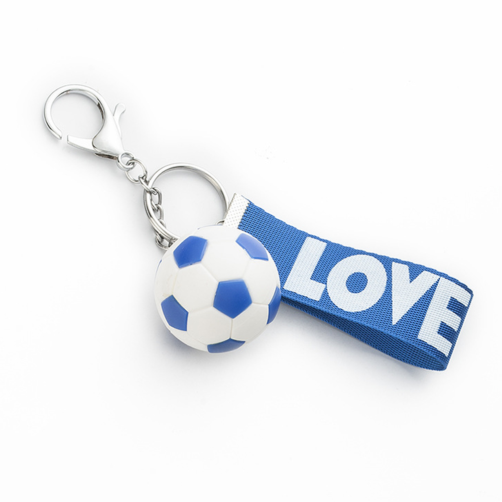 Catene di Corda di Nylon di Calcio di gioco del Calcio di vendita calda di Amore del Supporto Del KeyChain Per Le Donne Degli Uomini Calcio Attrezzature varie Ventole regali Souvenir: blue