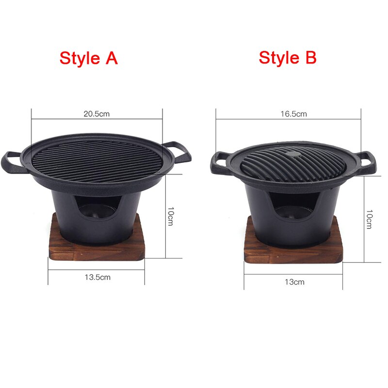 Mini Grill Barbecue maison sans fumée pour une personne, four d&#39;extérieur, plaque de rôtissage, outils pour la viande, alcool japonais