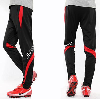 Los hombres deportes pantalones atlético fútbol pantalón de fútbol entrenamiento deportivo elasticidad de los pantalones Legging correr gimnasio pantalones de chándal: red / 3 XL