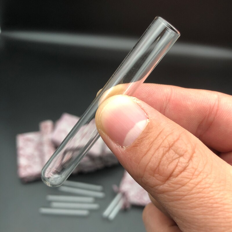 100 Stuks/partij 10*75Mm Lab Glas Helder Reageerbuis Ronde-Bodem Transparant Laboratorium Test-Buizen Flacon