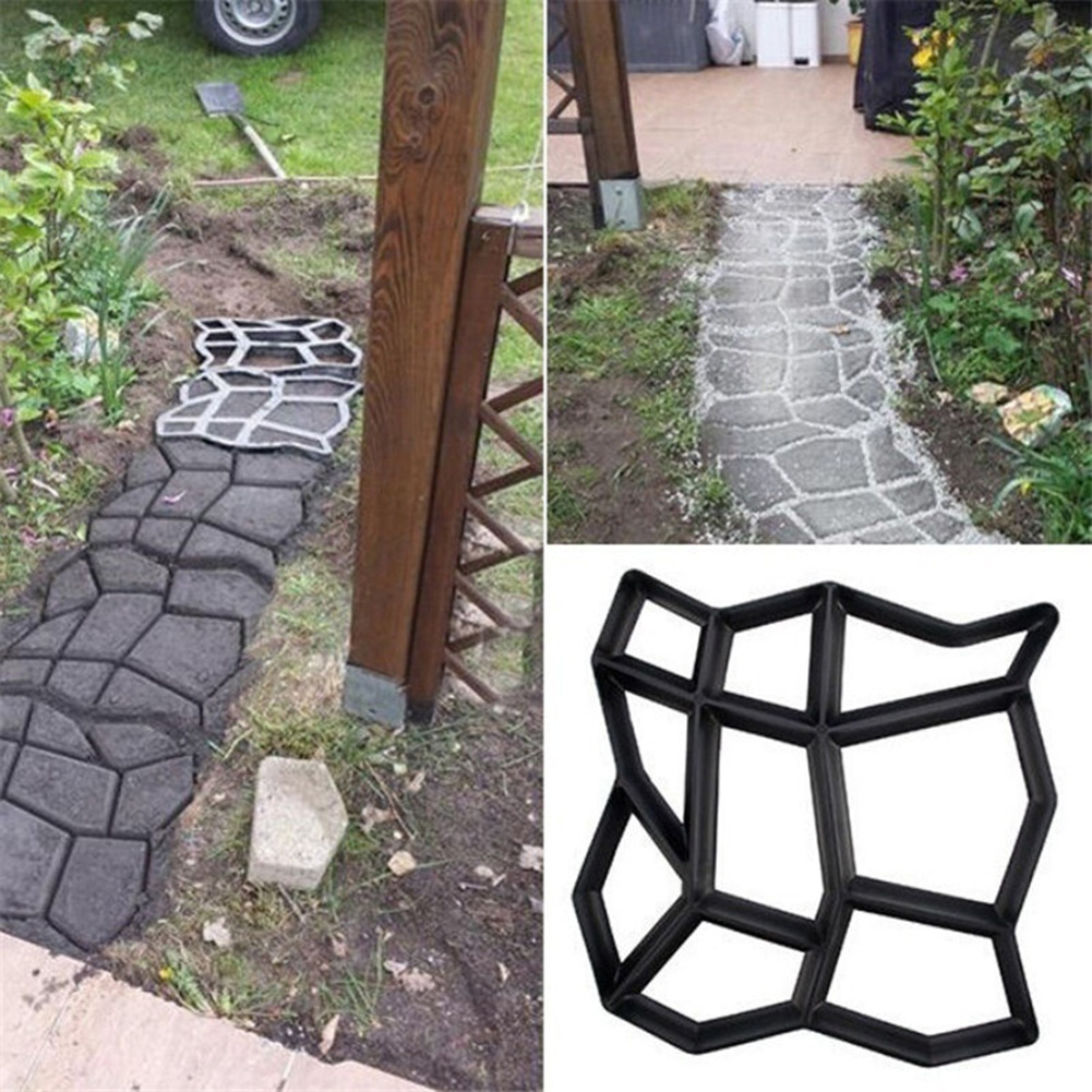 Moules à béton pour pavé de tremplin bricolage, moule à pierre, tremplin de tremplin, chemin de marche, moules en ciment pour jardin, pelouse, route en pierre, 9/7 grilles