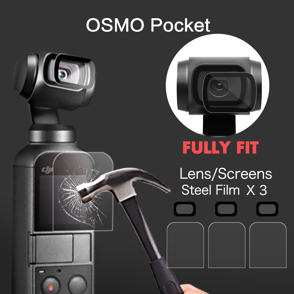 Vamson voor DJI OSMO Pocket Gehard Glas Lens + LCD Beschermfolie Screen Film Guard Camera Accessoire OP102