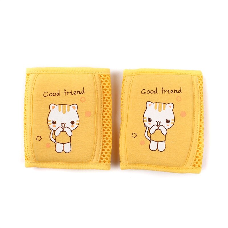 Cartoon Jongens Meisjes Kniebeschermers Kids Veiligheid Kruipen Elleboog Baby Peuter Baby Been Warmer Veiligheid Kids Mesh Knie Ondersteuning Beschermen: Yellow Cat