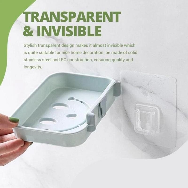 100pcs Double-sided Plastic Wall Hook Wall hanging type transparent Suction Cup Hook double-sided Plastic Wall Hook