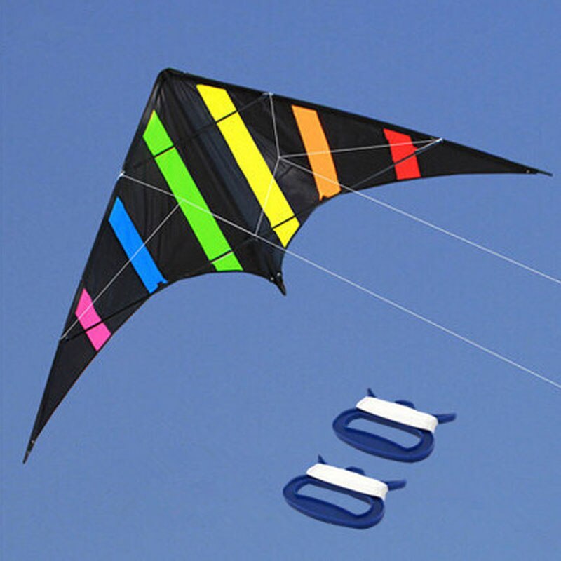 Outdoor Fun Sports 48/72 Inches Dual Line Stunt Kites /Aurora Kite With Handle And Line Good Flying