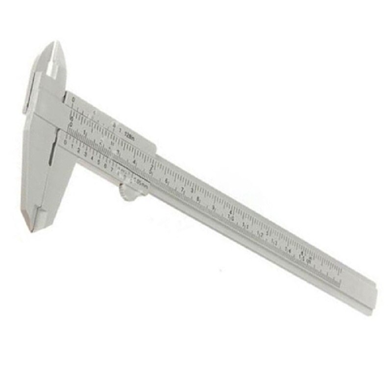 1 stykke grå 150 mm mini plastik glidende vernier caliper gauge måle værktøj lineal