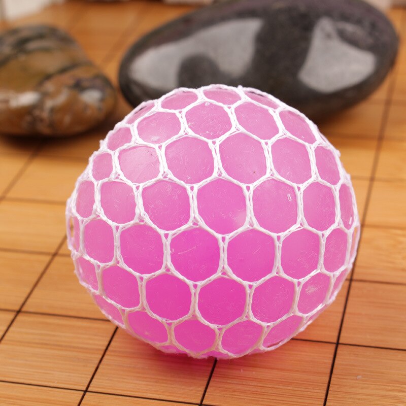1Pc Decompressie Speelgoed Hand Squeeze Release Druk Kristal Druif Rubber Volwassen Werk Kleurrijke Bal Kinderen Creatieve Zachte Speelgoed 6cm: C
