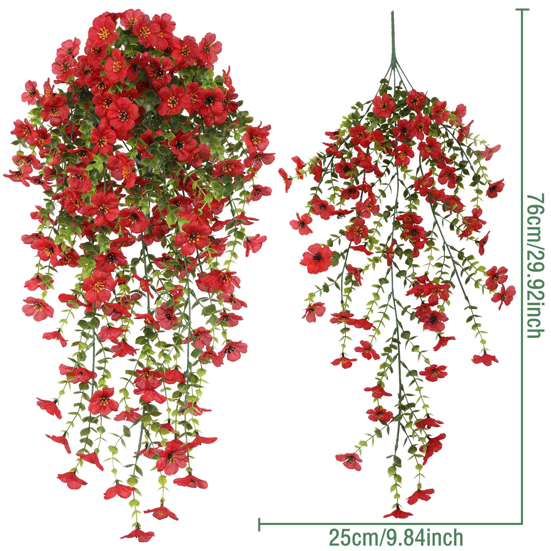 1pc Artificial Hanging Flowers Plants for Outdoor Spring Summer Decoration Faux Silk Daisy UV Resistant Home Yard Decor Flower: GRAY