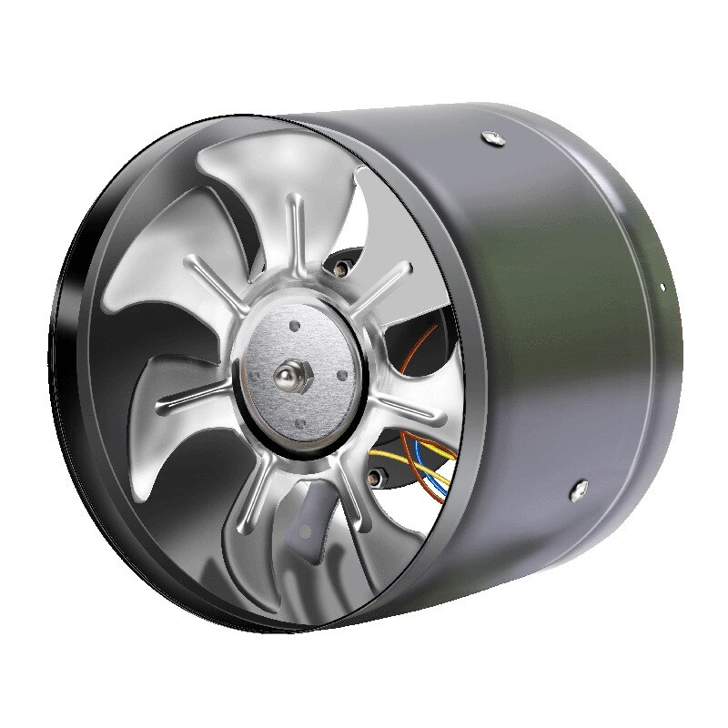 Stainless Steel 4 Inch Inline Duct Fan Pipe Ventilation Exhaust Fan Air Ventilator Mini Extractor Bathroom Wall Attic Fan: Black