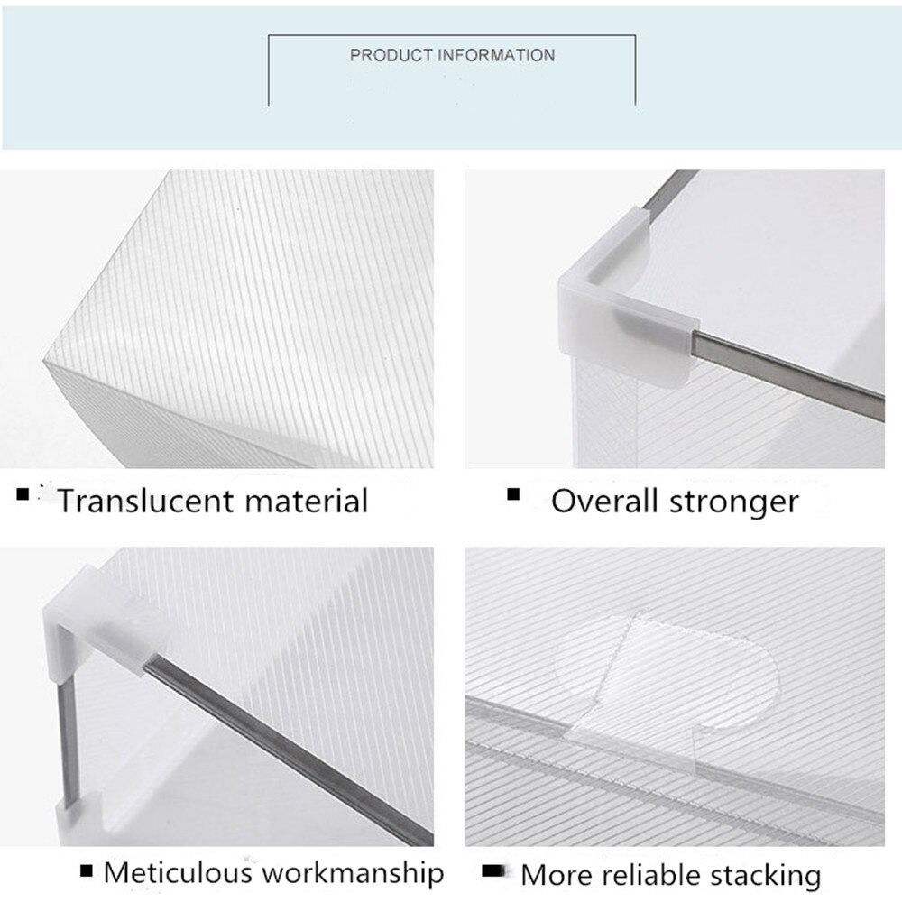 Plastic Foldable Clear Shoes Storage Box Organizer... – Grandado