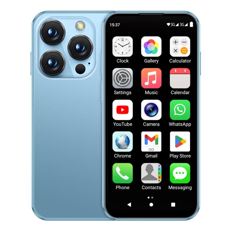 SERVO 19E Mini-Smartphone Android10 OS 3G WCDMA 2 GB + 16 GB Gesicht Freischalten abspielen Geschäft WiFi Hotspot 2 SIM bereithalten Niedliche Mobiltelefone Günstig: grün