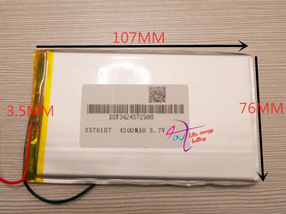 Tablet 3.7 V batteria ai polimeri di 4200 mah grande capacità tablet METÀ di computer portatile 3576107 ebook