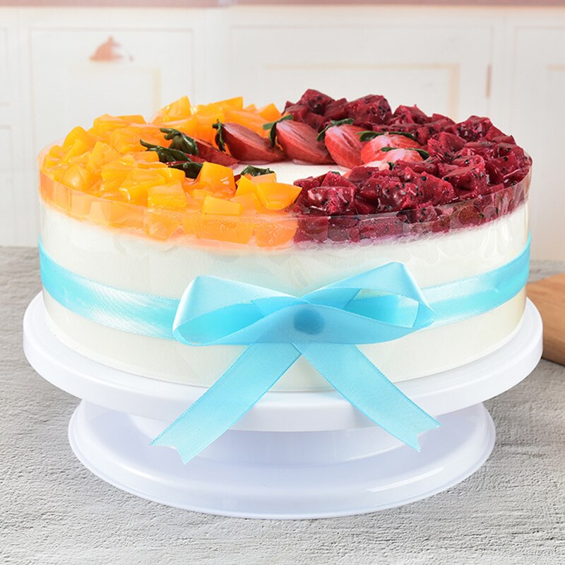 28cm Pastry Turntable Plastic Cake Rotating Table Anti-skid Round Cake Turntables Stand Cake Decorating Baking Tools