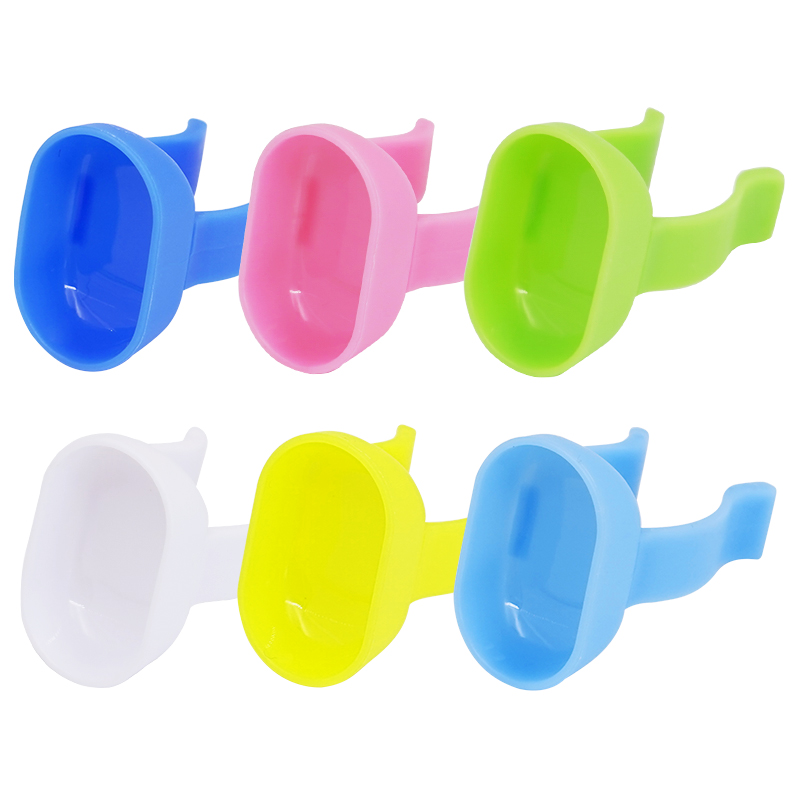 10 Uds. Anillo para mezclar Dental, tazón, taza, soporte de silicona de plástico, plato Dappen de Color aleatorio, anillos para pasta de profilaxis, herramienta práctica