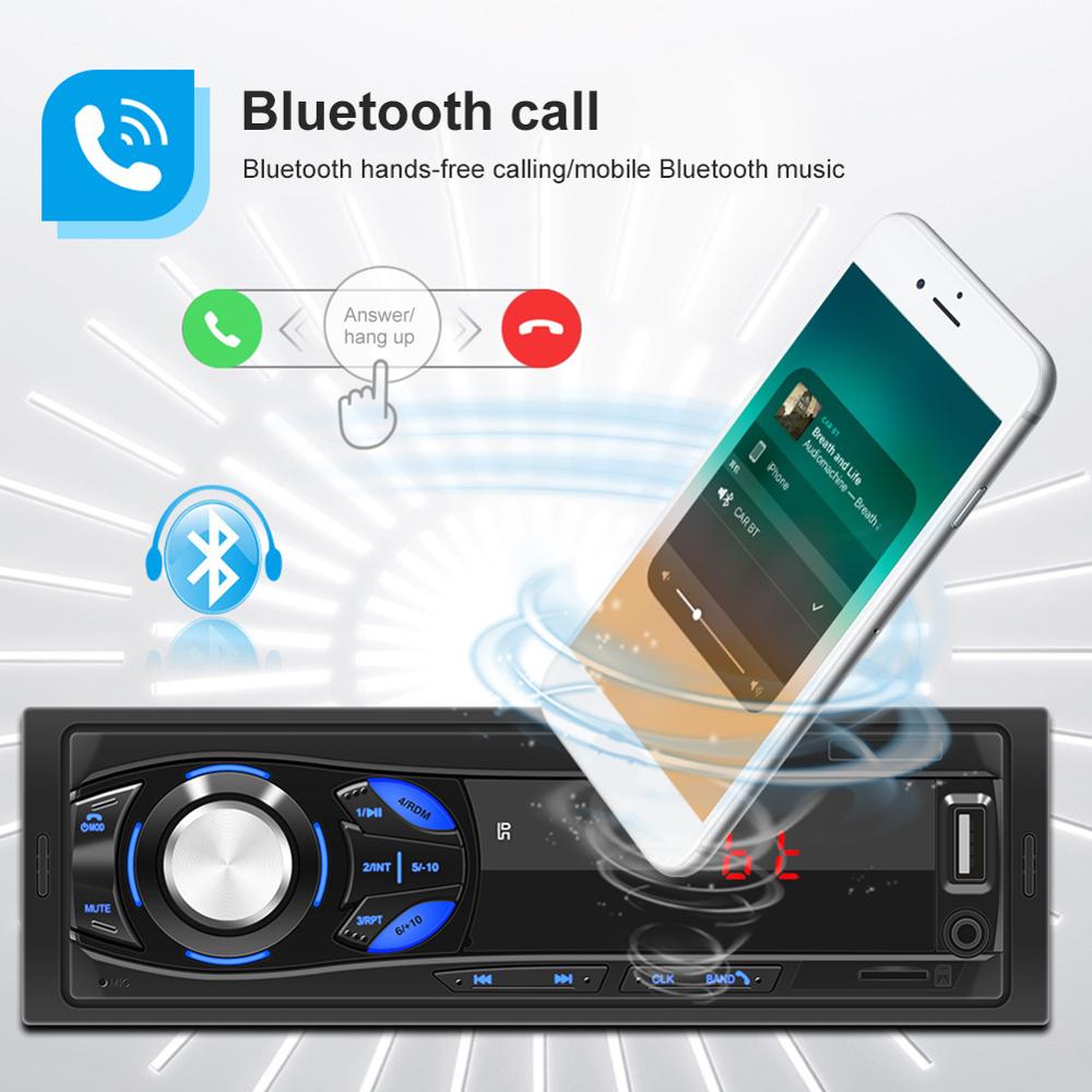 Haut 12V unique 1 DIN voiture stéréo lecteur MP3 Radio FM AUX TF carte U unité de tête de disque dans le tableau de bord récepteur multimédia numérique voiture lecteur MP3