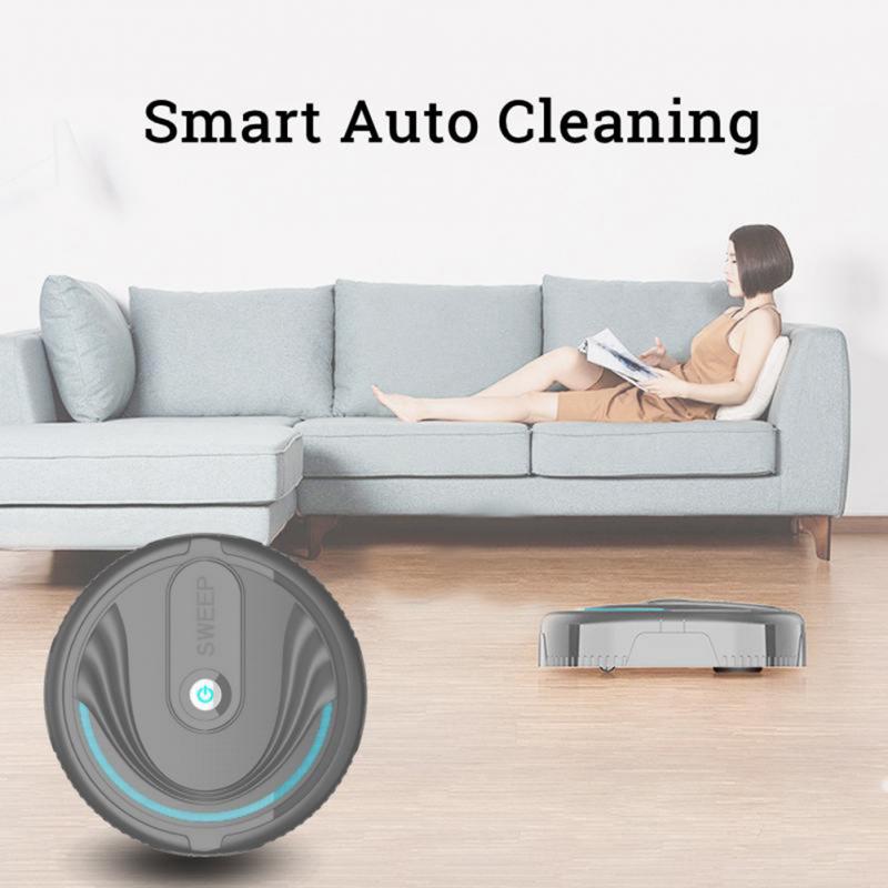 Automatisk smart gulv robot rengøring støvsuger fejerens robot fejer husholdnings vakuum våd mopping rengøringsmidler