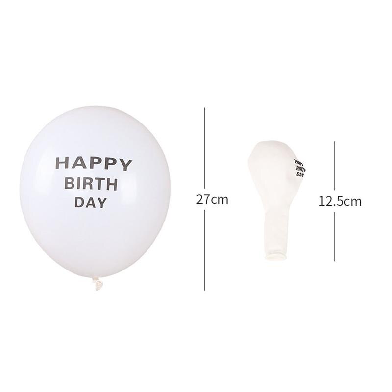100pcs 12 Inch Birthday Balloons HAPPY BIRTH DAY TO YOU Letter Printing Balloons Latex Balloons