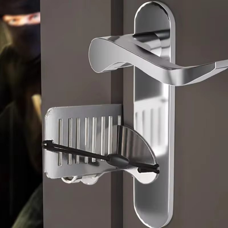 1pc multifunktionella bärbara dörrlås för resor hotell hem säkerhetsdörrstopp säkert säkerhetsverktyg för personligt skydd