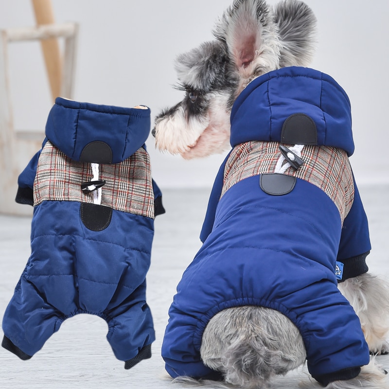 Populaire Patroon Hooded Honden Winterjas Dikte Honden Kleding S Tot Xl Down Sneeuw Bichon Pitbull Trainingspak goederen