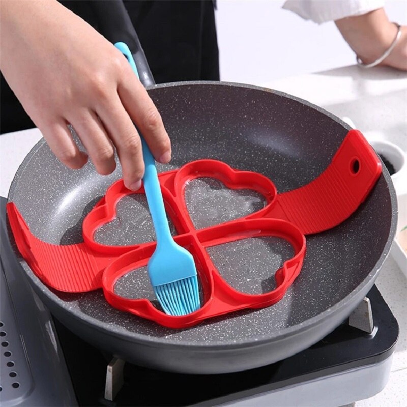 Moldes de silicona antiadherentes para hacer tortitas, para hornear en la cocina, con tapa, CF-226