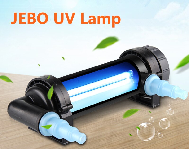 JEBO UV lampe fisch Panzer Sterilisation lampe UV algen entfernung Aquarium Anlage Mini Nano Serie Wasser Reiniger Filter