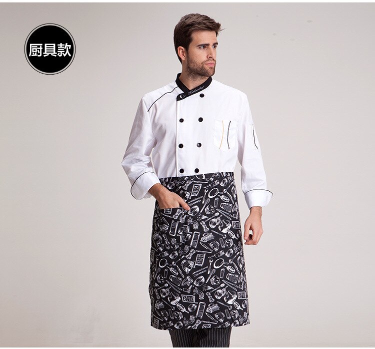 Delantales de Chef para restaurante, cocina, camareros, prons, pick color