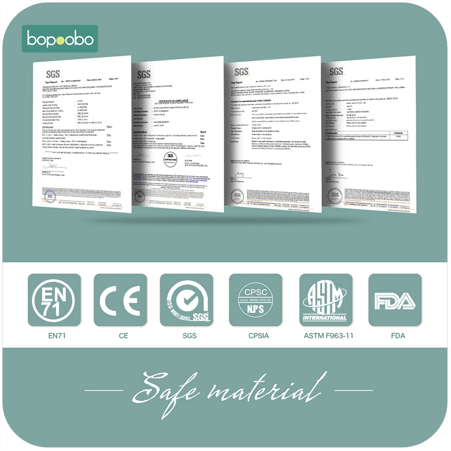 Bopoobo 1pc silikonbitringstillbehör silikon tvättbjörn gör-det-själv smycken amningstillbehör matklassade sensoriska leksaker babybitring