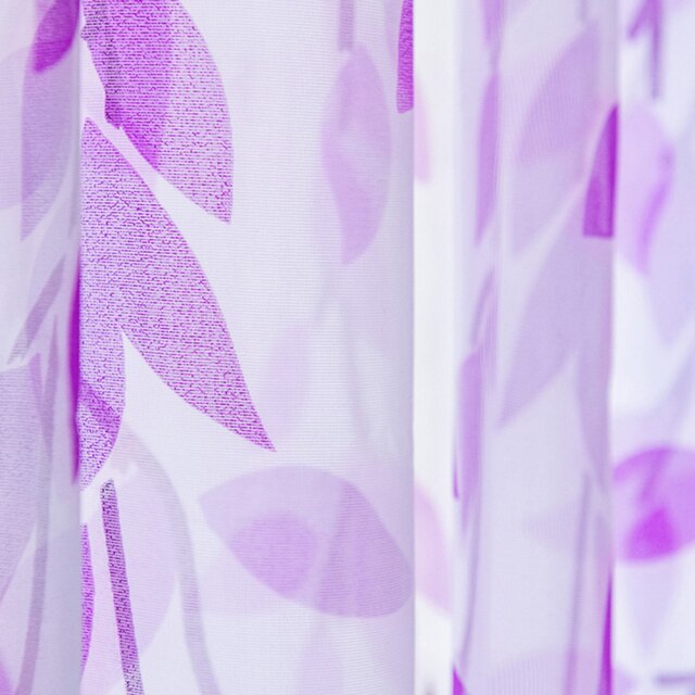 Rideau imprimé avec ficelle de séparation, décoration romantique pour la maison, en Polyester pur: Purple