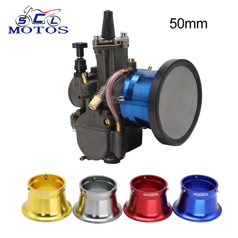 Sclmotos – carburateur modifié 50mm, filtre à Air, coupe-vent pour Keihi Koso OKO PWK 21 24 26 28 30 PE 28 30mm, Pit Bike
