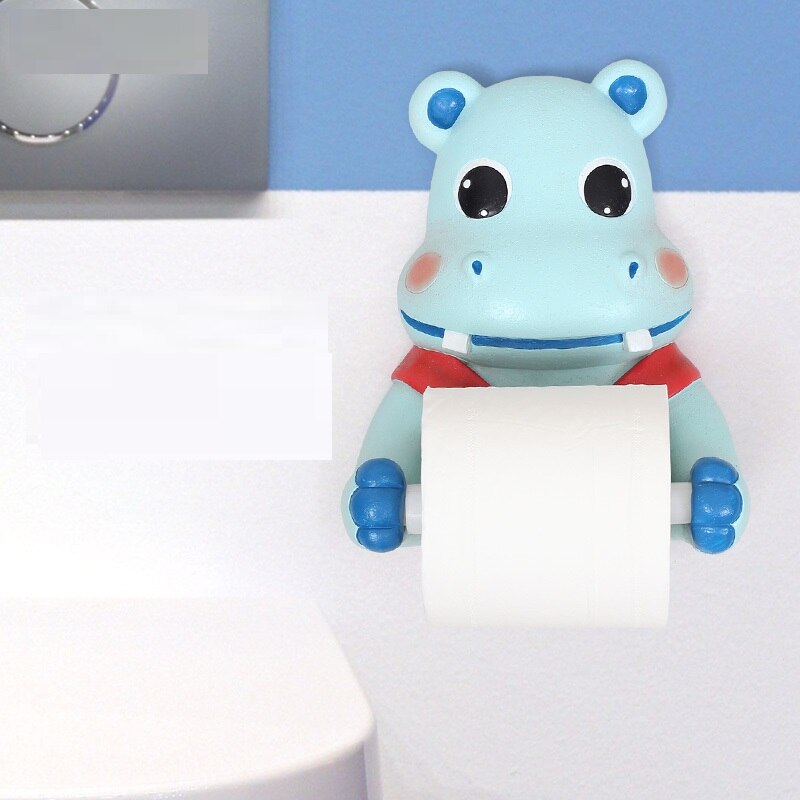 Colgador de toallas para colgar en la pared de perro Giraffe, caja de pañuelos para papel higiénico, decoración de artesanía de resina para restaurante o casa R2034