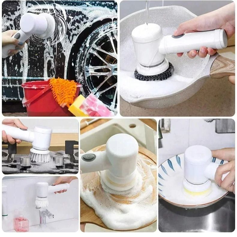 Cepillo de limpieza eléctrico inalámbrico para el hogar, cepillo para lavar platos de cocina, azulejo de bañera, cepillo de limpieza , ahorro de trabajo