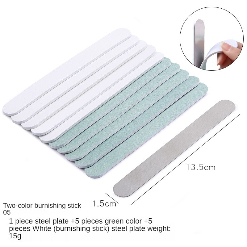 Lames de polissage pour manucure, bandes de frottement pour tailler et polir les ongles, outil pour Nail Art, patchs de gommage,: 05