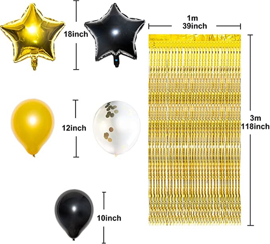 Jaar Nummer 40 Inch Aluminium Ballonnen Goud Zwart En Wit Latex Ballonnen Jaar Decoraties Party Decoraties