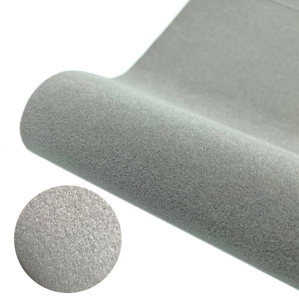 Revestimiento flocado de terciopelo autoadhesivo, hojas adhesivas de tela de fieltro para arte y manualidades, revestimiento para joyero, revestimiento de terciopelo suave para cajón: L / Gris