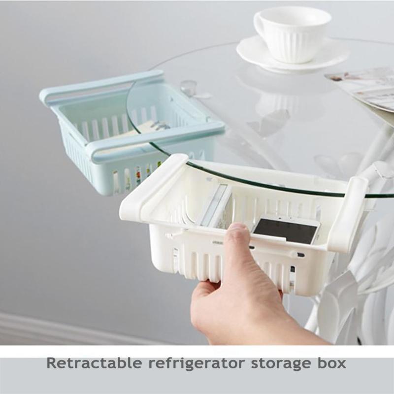 Adjustable Refrigerator Storage Busket Rack Shelf Fridge Drawer Shelf Kitchen Organizer Fruit Vegetable Washing Basket