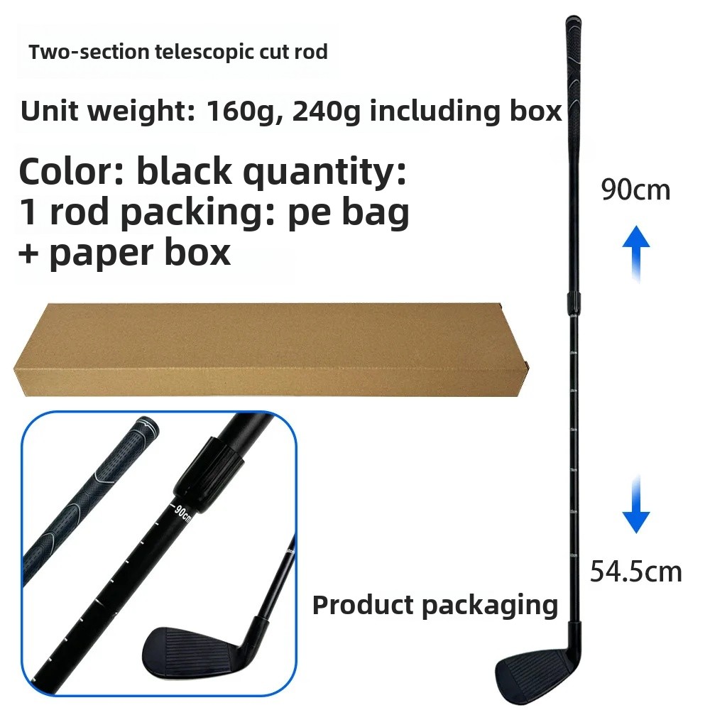 Outdoor Golf Club Three-Node Extendable Practice Club Indoor Golf Ball Club High Durable Golf Club Made In China: green