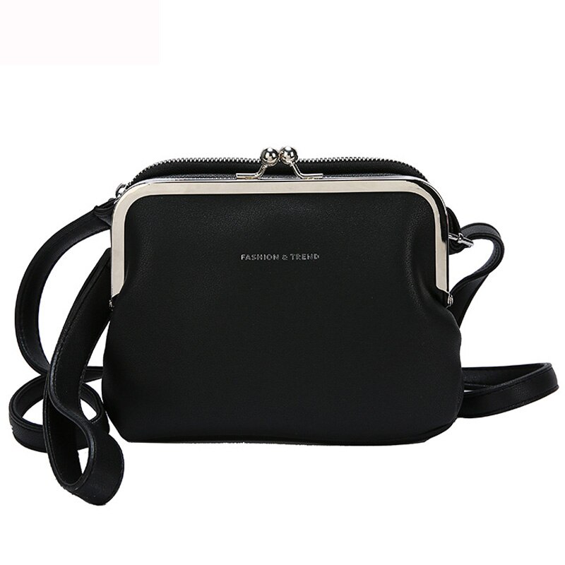 Luxe dames schoudertas van pu leer, dames messenger crossbody tas, tote bags, party avond clutch tassen: Zwarte schoudertas