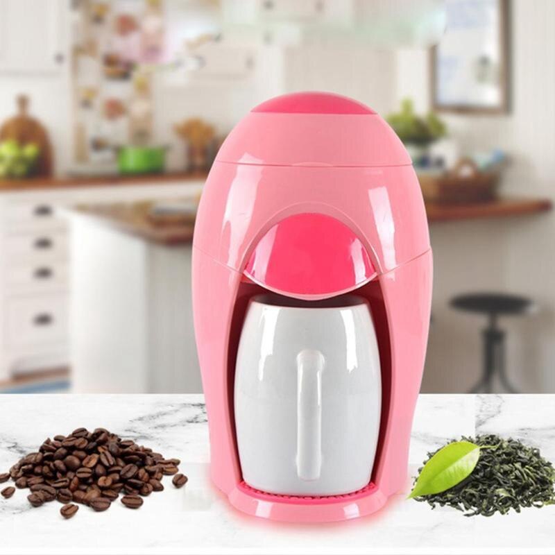 Máquina de Café Americano pequeña para hacer té por goteo, eléctrica, portátil, multifunción, Rosa: Default Title