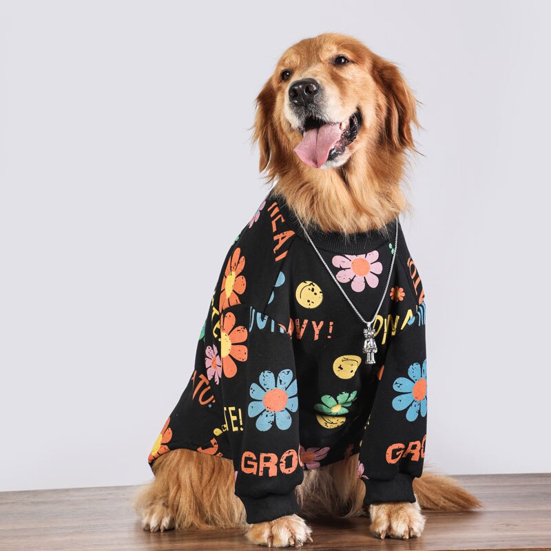 Vestiti per cani di grandi dimensioni autunno e inverno addensare vestiti per cani caldi d'oro recuperatore Labrador doberman vestiti per cani accessori per cani